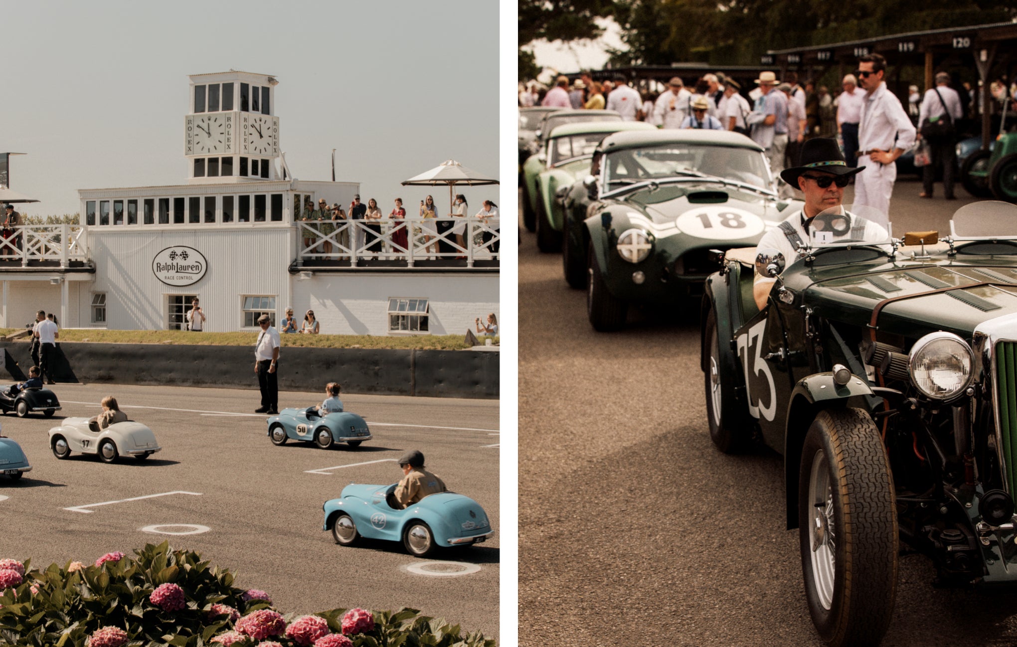 <strong>THE YEARS SPEED BY</strong><br/><span>A look at Goodwood down through the years, including the moment Stirling Moss and Carroll Shelby shared the stage during the victory ceremony</span> 