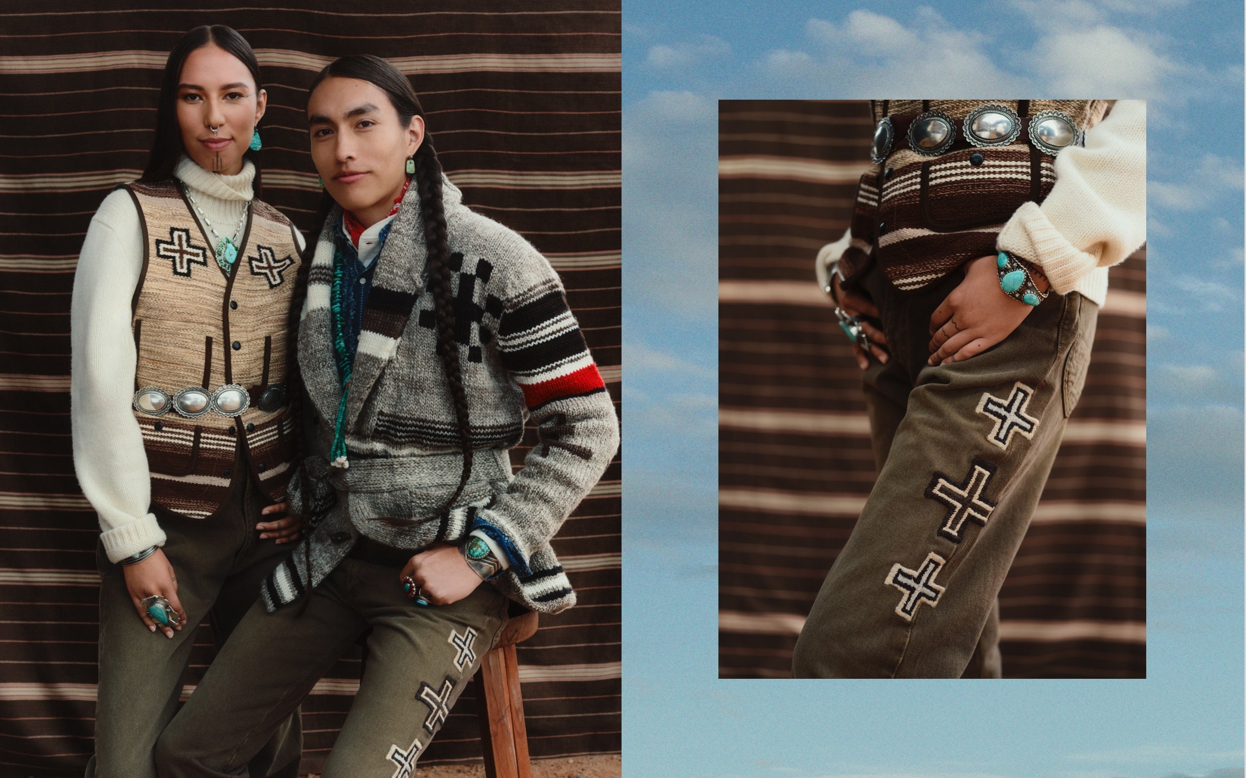  <strong>LOVE OF THE LAND</strong><br/> <span>Polo Ralph Lauren x Naiomi Glasses, the inaugural collaboration for the Ralph Lauren Artist in Residence program, honors Navajo heritage and centuries-old wearing traditions</span> <br/>  