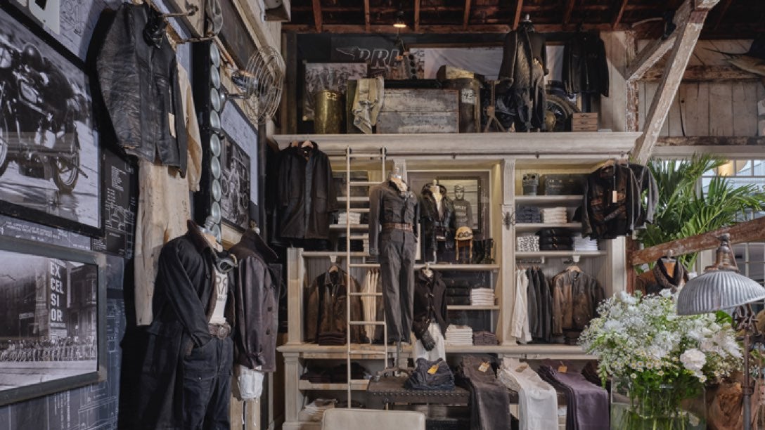 Photograph of the interior of the Double RL store in East Hampton